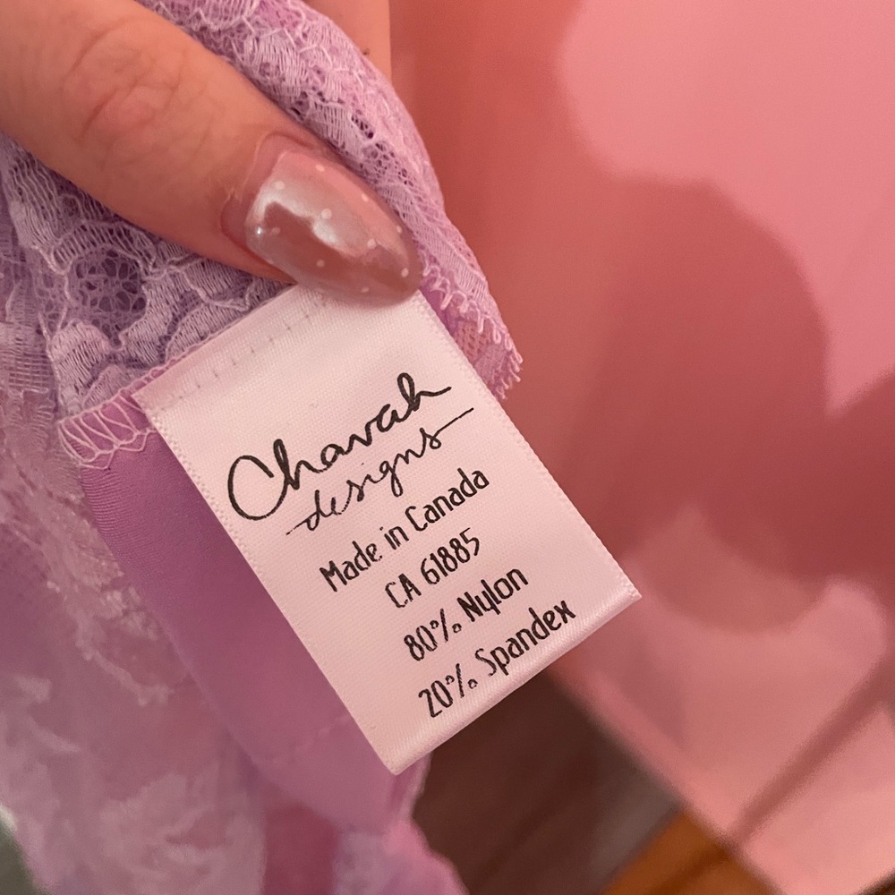 Lace Chemise in Lavender - Picture 4 of 4